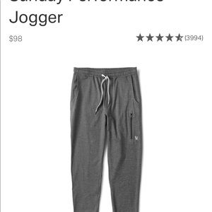 Vuori Mens Performance Jogger size medium